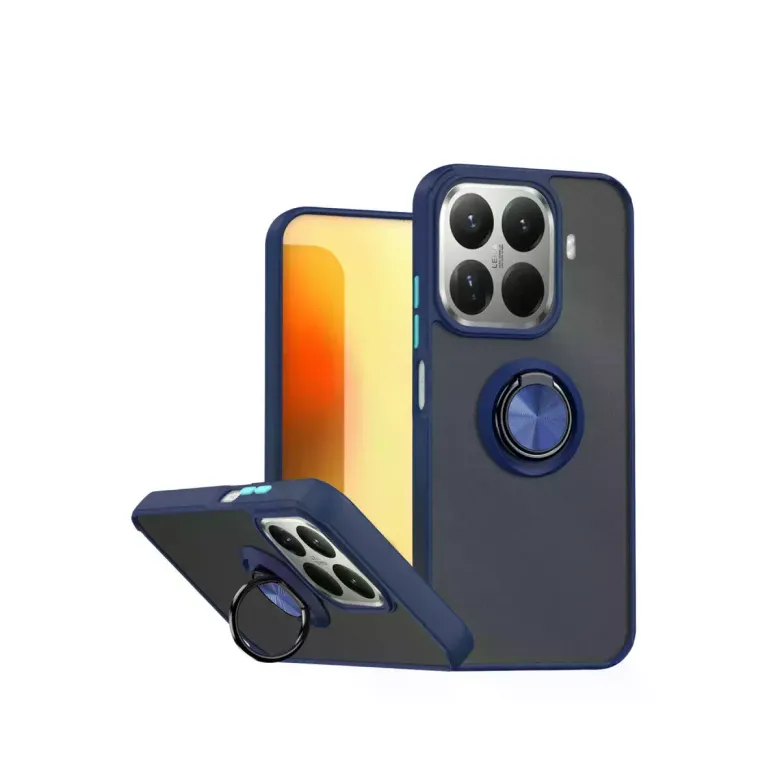 Xiaomi Mi 15t Pro Montreal Yüzüklü Silikon Kapak - Lacivert