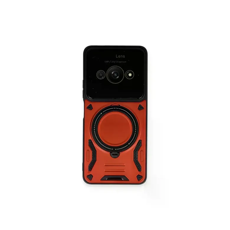 Xiaomi Poco C61 Kılıf Joy Lens Standlı Kapak - Kırmızı