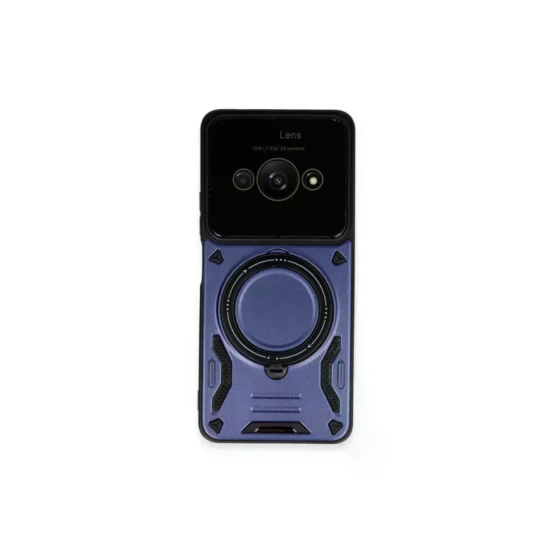 Xiaomi Poco C61 Kılıf Joy Lens Standlı Kapak - Lacivert