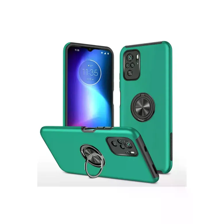 Xiaomi Poco F3 Kılıf Elit Yüzüklü Kapak - Yeşil