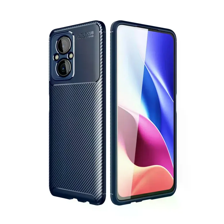 Xiaomi Poco M5 Kılıf Auto Focus Karbon Kapak - Lacivert