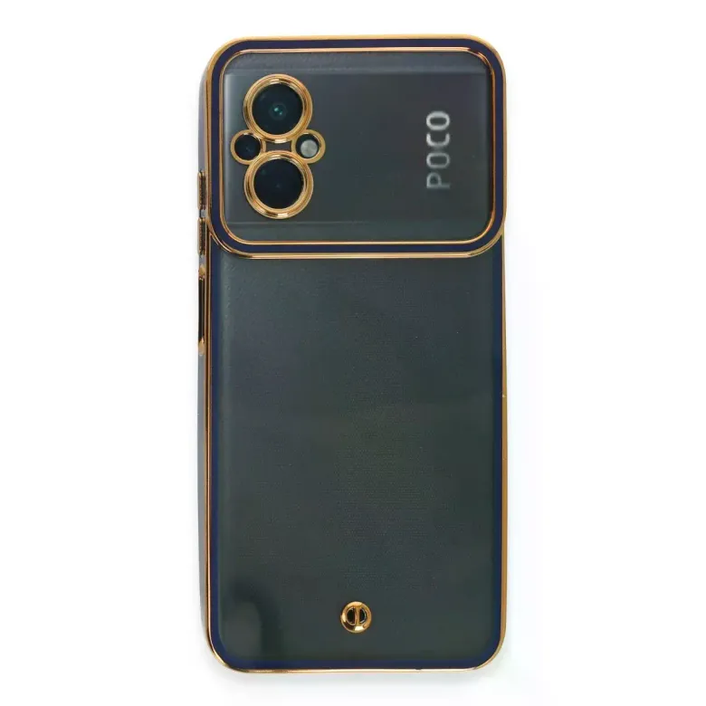 Xiaomi Poco M5 Kılıf Liva Lens Silikon - Mavi