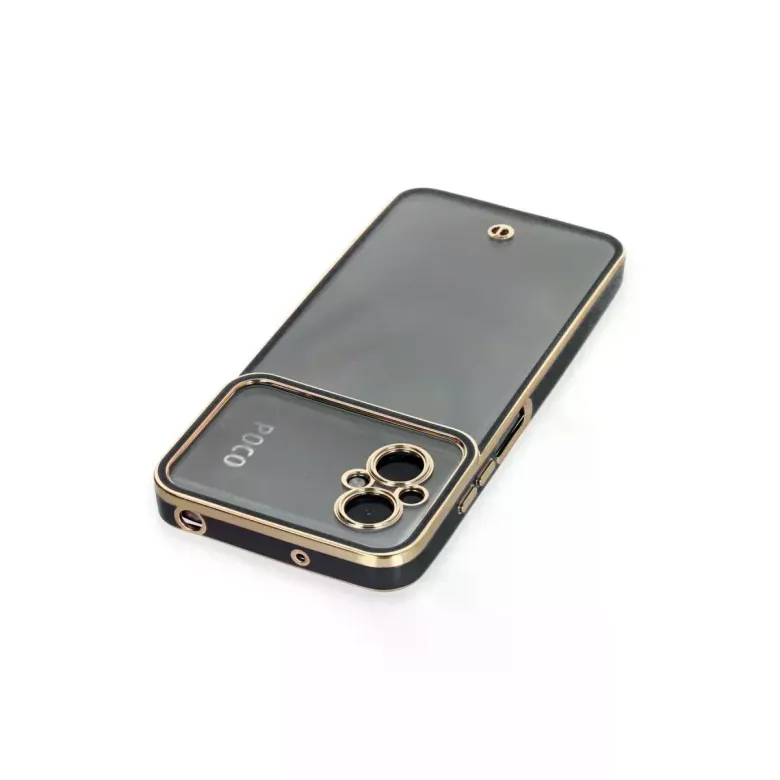 Xiaomi Poco M5 Kılıf Liva Lens Silikon - Siyah