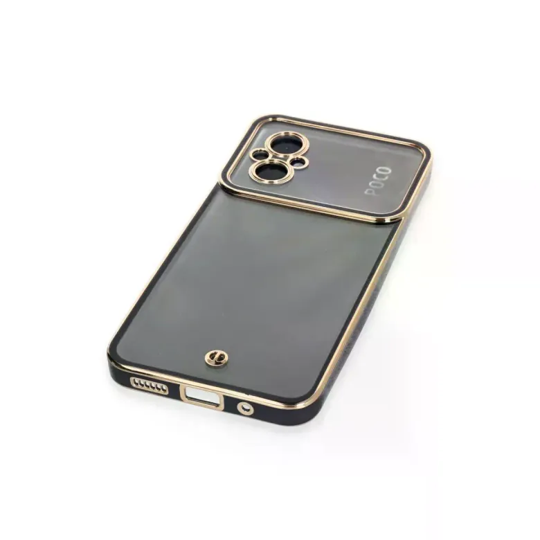 Xiaomi Poco M5 Kılıf Liva Lens Silikon - Siyah