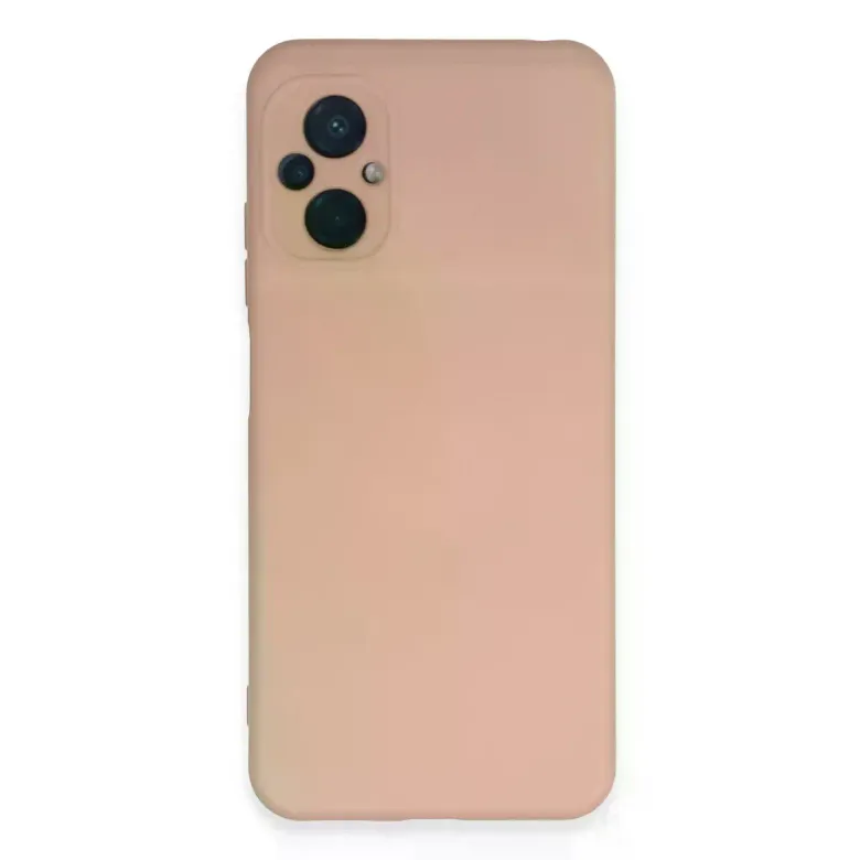 Xiaomi Poco M5 Kılıf Nano içi Kadife Silikon - Pudra