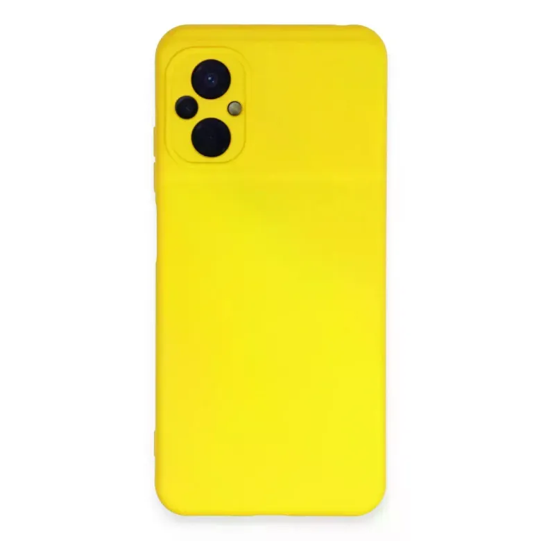 Xiaomi Poco M5 Kılıf Nano içi Kadife Silikon - Sarı