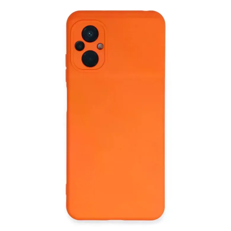 Xiaomi Poco M5 Kılıf Nano içi Kadife Silikon - Turuncu