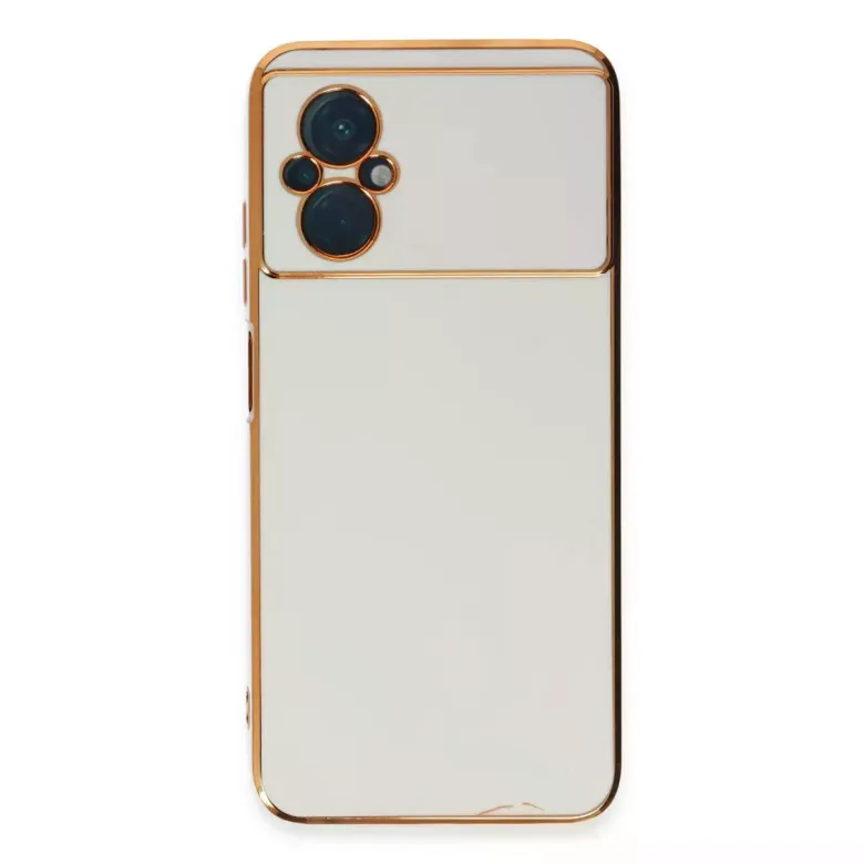 Xiaomi Poco M5 Kılıf Volet Silikon - Beyaz