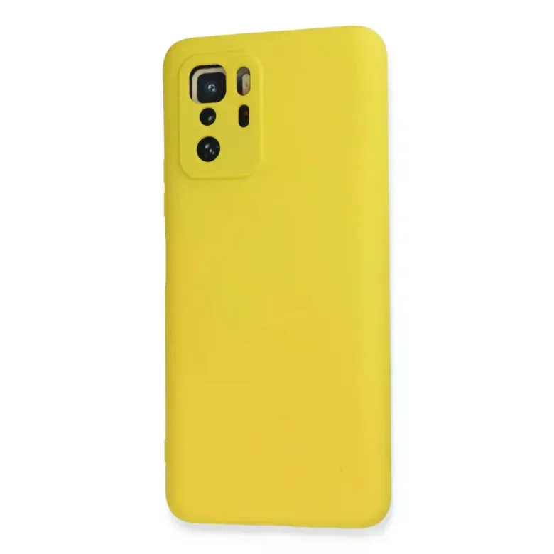 Xiaomi Poco X3 Gt Kılıf Nano İçi Kadife Silikon - Sarı