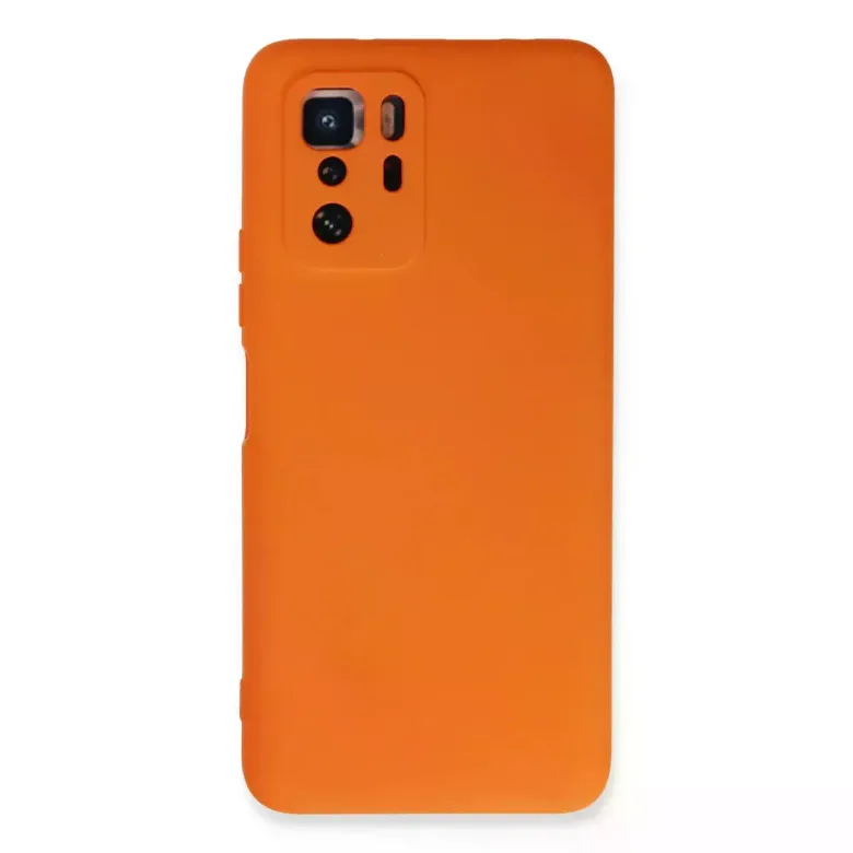 Xiaomi Poco X3 Gt Kılıf Nano İçi Kadife Silikon - Turuncu