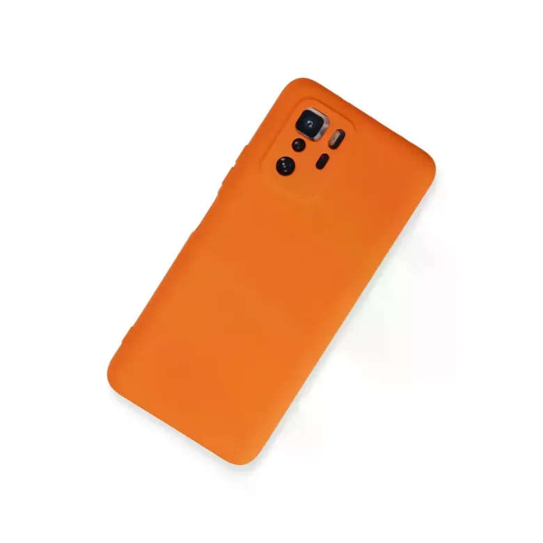 Xiaomi Poco X3 Gt Kılıf Nano İçi Kadife Silikon - Turuncu