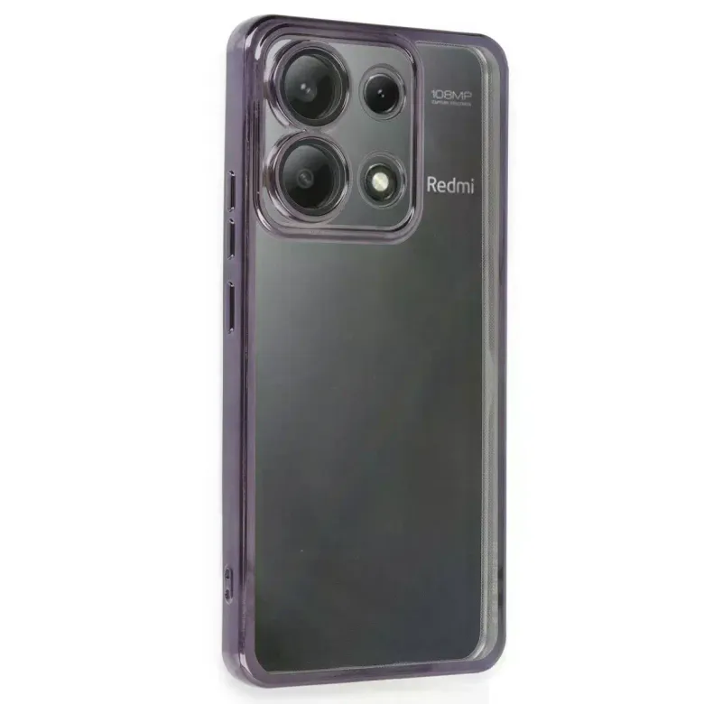 Xiaomi Poco X6 Kılıf Razer Lensli Silikon - Mor