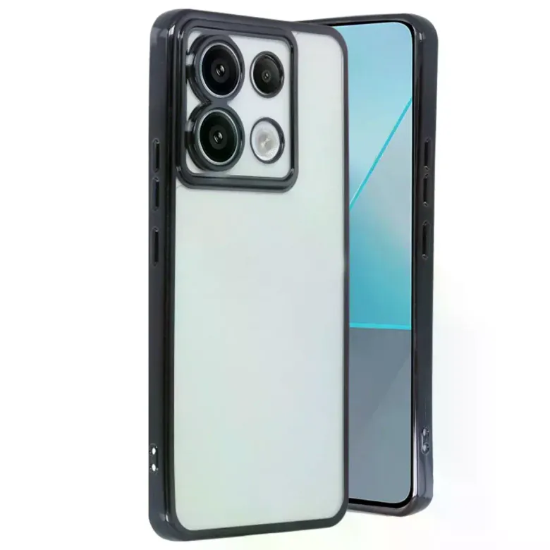 Xiaomi Poco X6 Kılıf Razer Lensli Silikon - Siyah