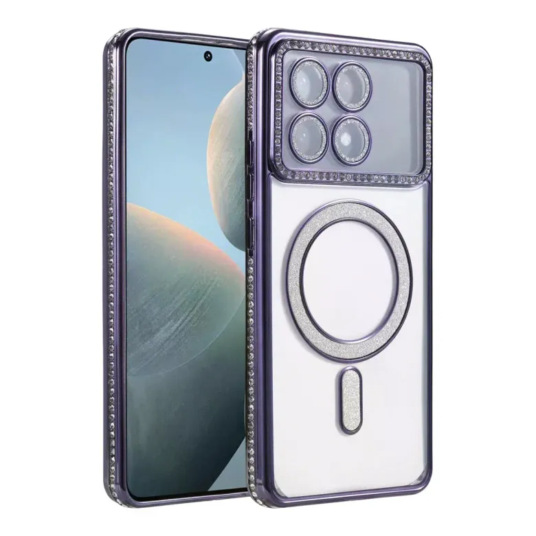 Xiaomi Poco X6 Pro Joke Simli Magneticsafe Kılıf - Derin Mor