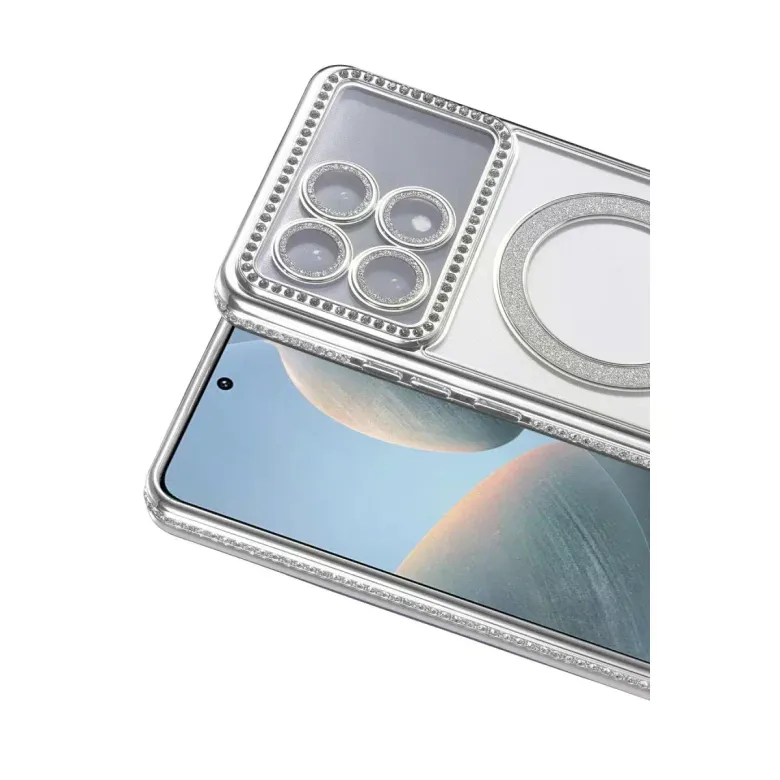 Xiaomi Poco X6 Pro Joke Simli Magneticsafe Kılıf - Gümüş