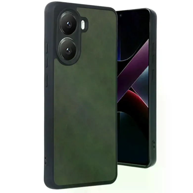 Xiaomi Poco X7 Pro Kılıf Aras Deri Kapak - Koyu Yeşil