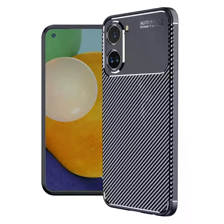 Xiaomi Poco X7 Pro Kılıf Auto Focus Karbon Kapak - Lacivert