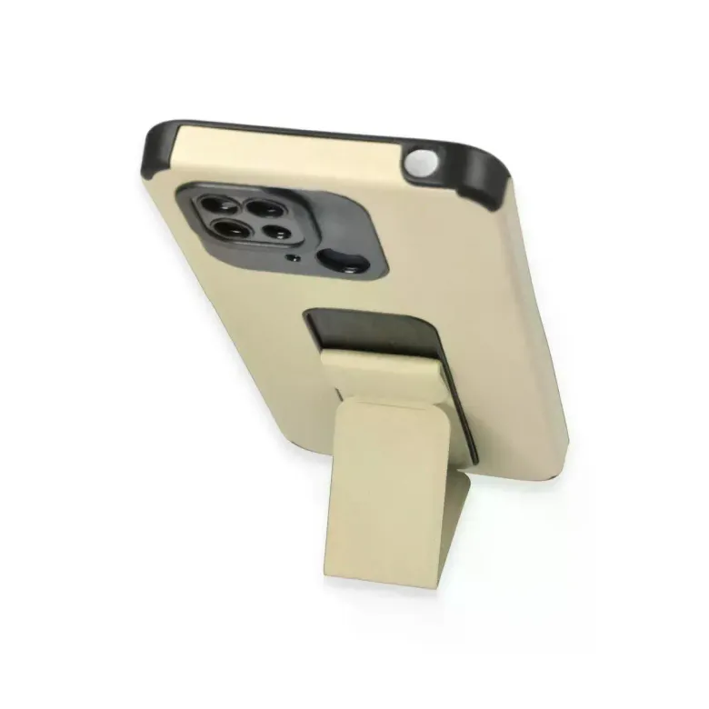 Xiaomi Redmi 10c Kılıf Mega Standlı Silikon - Gold