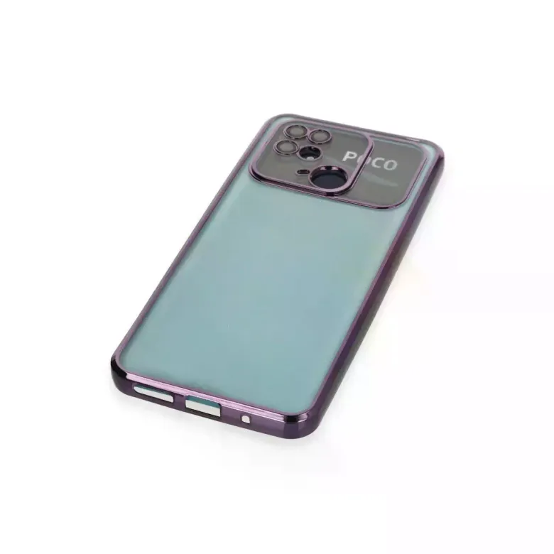Xiaomi Redmi 10c Kılıf Razer Lensli Silikon - Mor