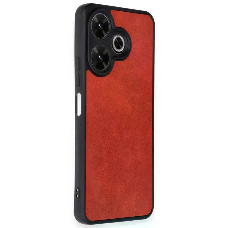 Xiaomi Redmi 13 4g Kılıf Aras Deri Kapak - Kırmızı