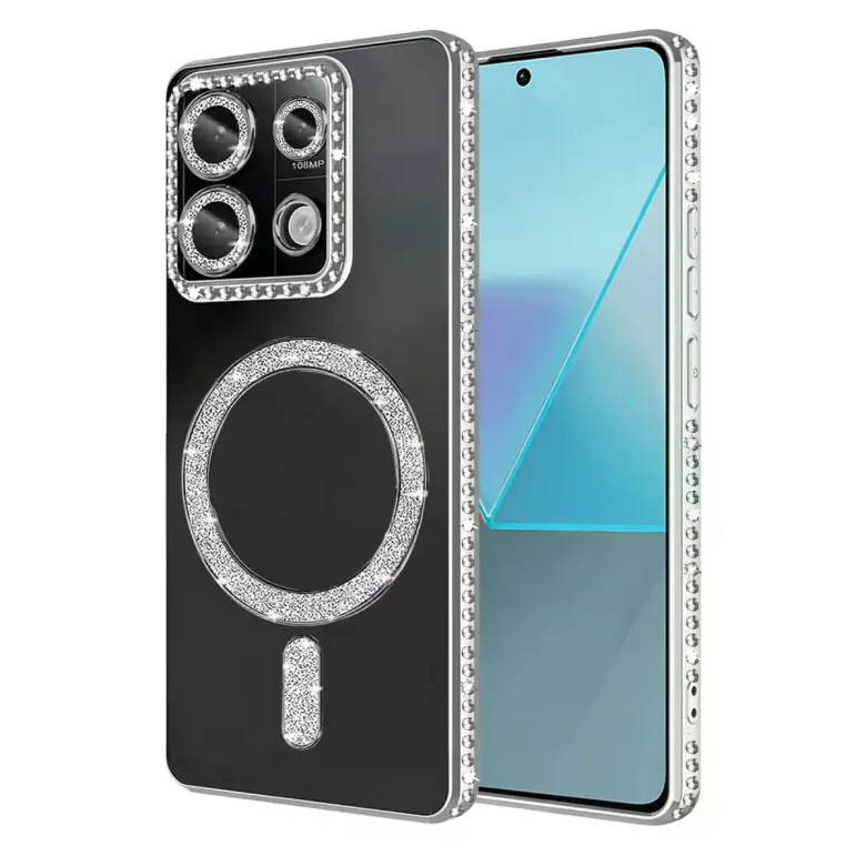 Xiaomi Redmi 13c Joke Simli Magneticsafe Kılıf - Gümüş