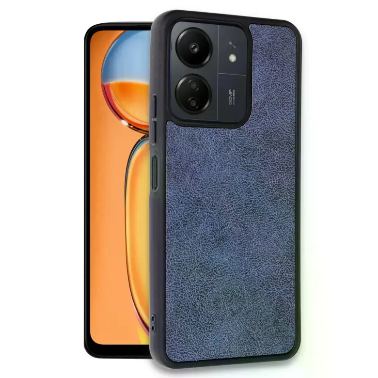 Xiaomi Redmi 13c Kılıf Aras Deri Kapak - Lacivert