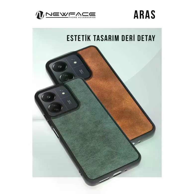 Xiaomi Redmi 13c Kılıf Aras Deri Kapak - Lacivert