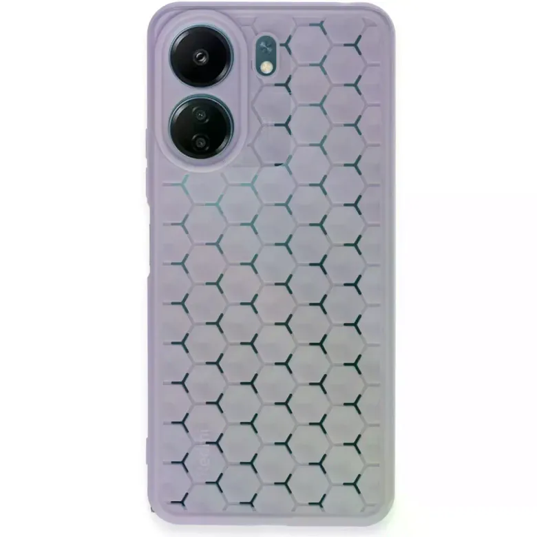 Xiaomi Redmi 13c Kılıf Petek Silikon Kapak - Lila