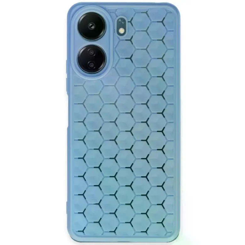 Xiaomi Redmi 13c Kılıf Petek Silikon Kapak - Mavi
