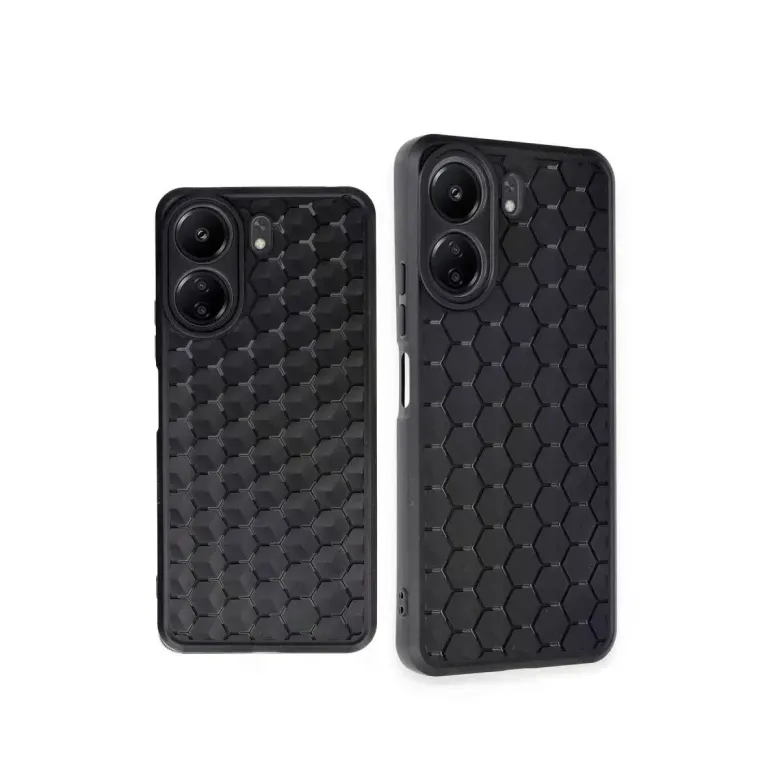 Xiaomi Redmi 13c Kılıf Petek Silikon Kapak - Siyah