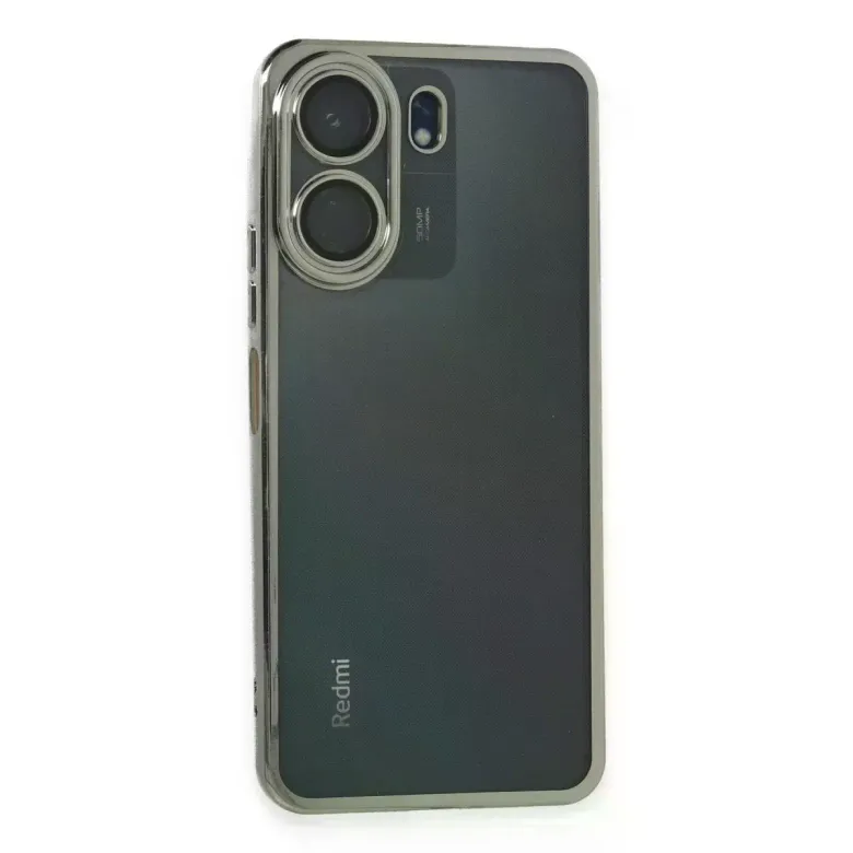 Xiaomi Redmi 13c Kılıf Razer Lensli Silikon - Gümüş