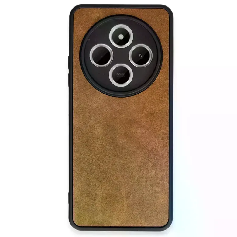 Xiaomi Redmi 14c Kılıf Aras Deri Kapak - Taba