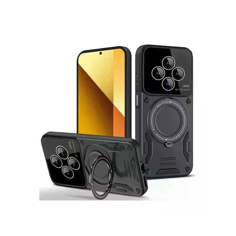 Xiaomi Redmi 14c Kılıf Joy Lens Standlı Kapak - Siyah