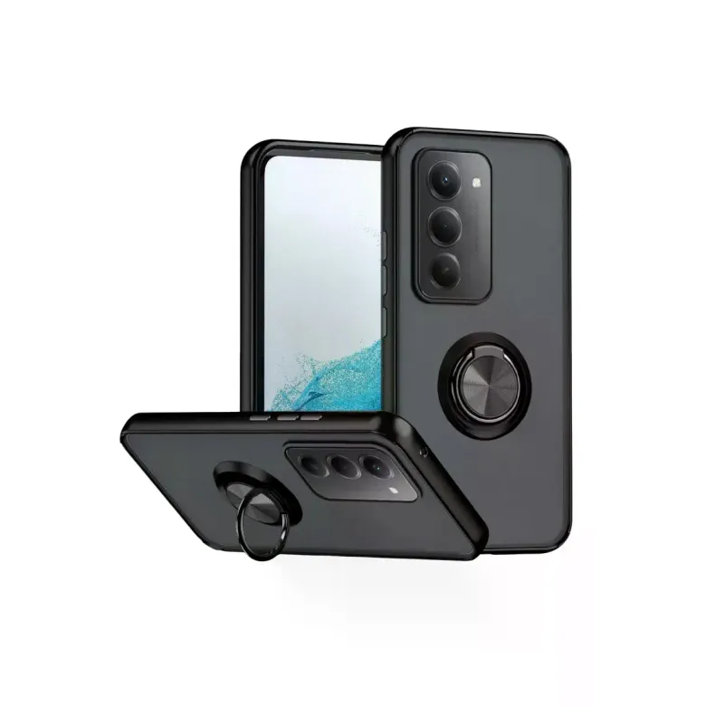 Xiaomi Redmi 15 4g Montreal Yüzüklü Silikon Kapak - Siyah