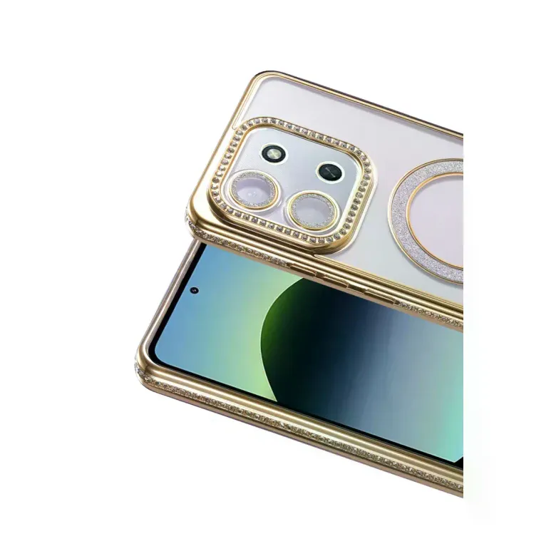 Xiaomi Redmi 15c 4g Joke Simli Magneticsafe Kılıf - Gold