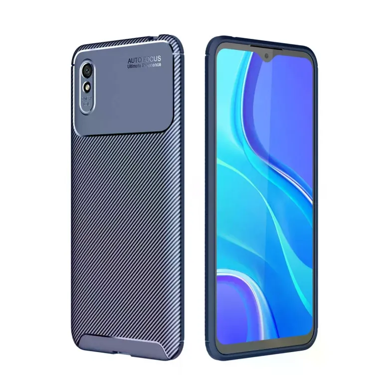 Xiaomi Redmi 9a Kılıf Auto Focus Karbon Kapak - Lacivert