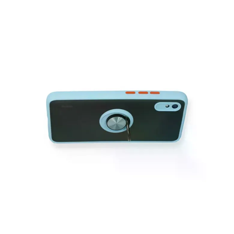 Xiaomi Redmi 9A Kılıf Montreal Yüzüklü Silikon Kapak - Buz Mavi