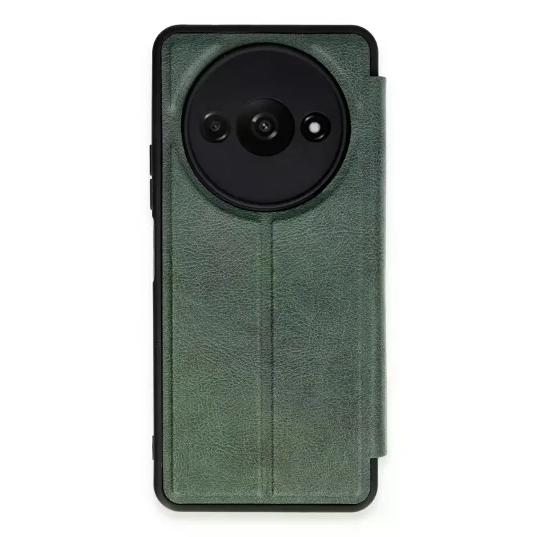 Xiaomi Redmi A3 4g Kılıf Flip Cover - Koyu Yeşil