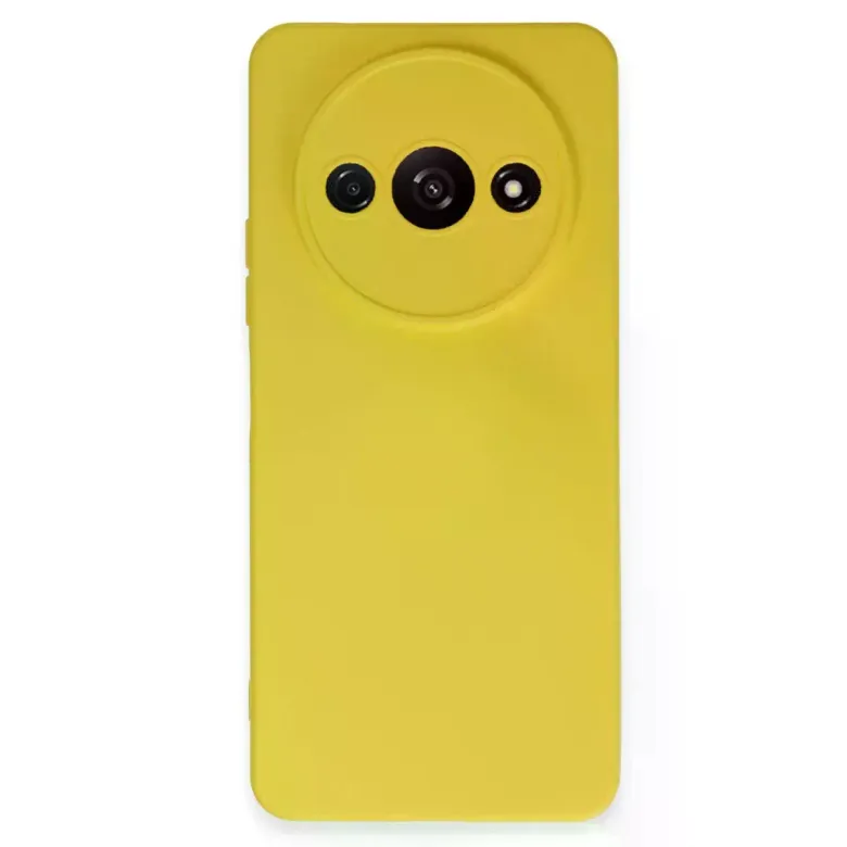 Xiaomi Redmi A3 4g Kılıf Nano İçi Kadife Silikon - Sarı