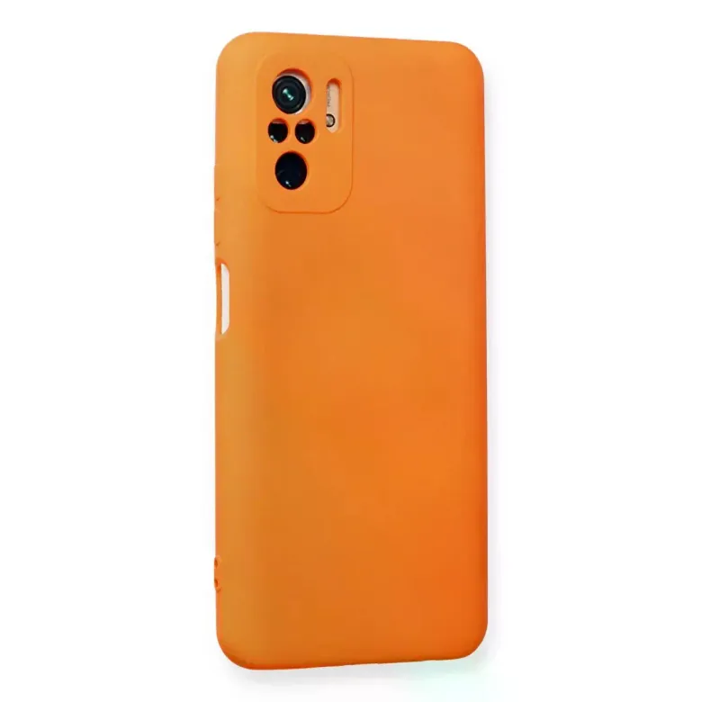 Xiaomi Redmi Note 10 Kılıf Nano içi Kadife Silikon - Turuncu