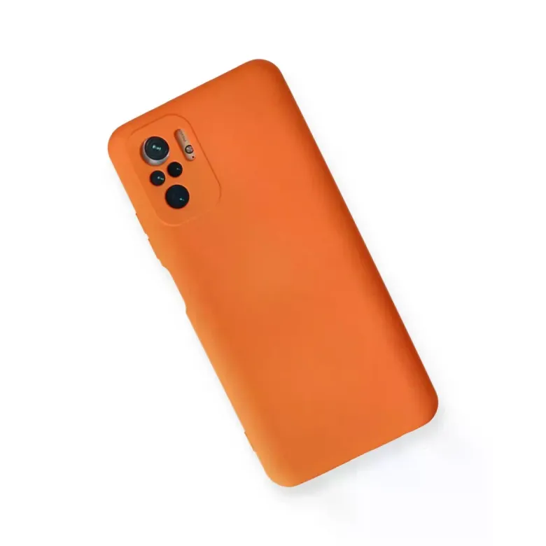 Xiaomi Redmi Note 10 Kılıf Nano içi Kadife Silikon - Turuncu