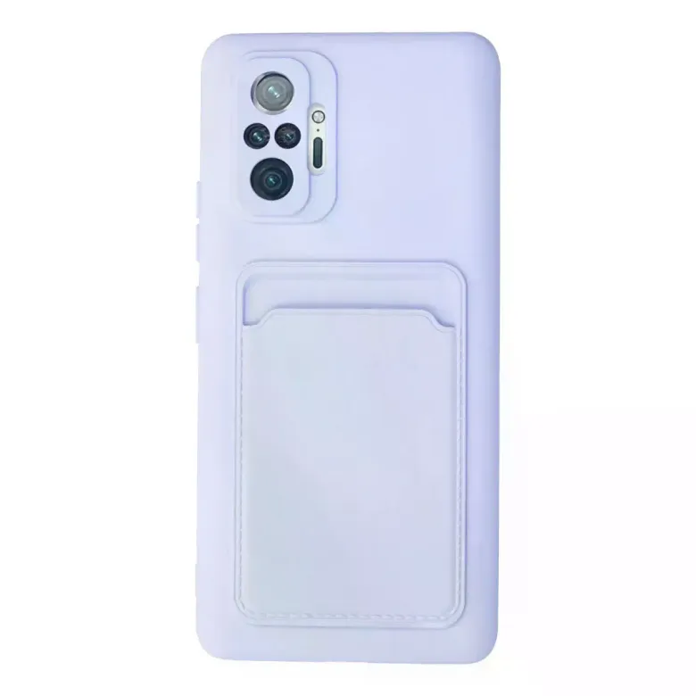 Xiaomi Redmi Note 10 Pro Kılıf Kelvin Kartvizitli Silikon - Lila