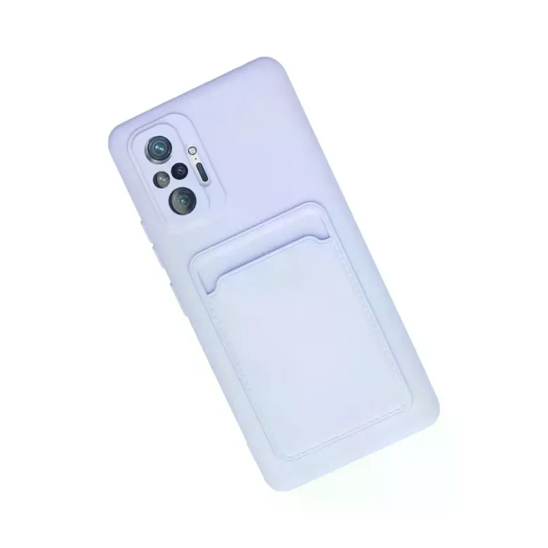 Xiaomi Redmi Note 10 Pro Kılıf Kelvin Kartvizitli Silikon - Lila