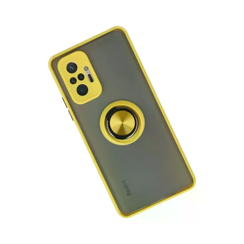 Xiaomi Redmi Note 10 Pro Kılıf Montreal Yüzüklü Silikon Kapak - Sarı