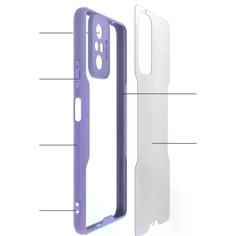 Xiaomi Redmi Note 10 Pro Kılıf Platin Silikon - Mavi