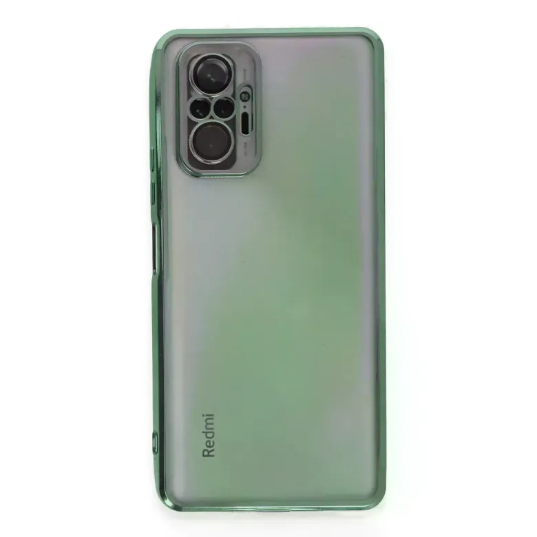Xiaomi Redmi Note 10 Pro Kılıf Razer Lensli Silikon - Yeşil