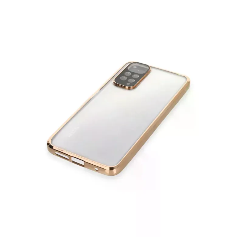 Xiaomi Redmi Note 11 Kılıf Razer Lensli Silikon - Gold