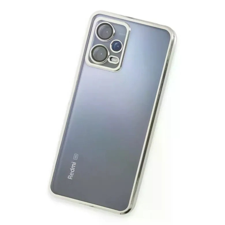 Xiaomi Redmi Note 12 5G Kılıf Razer Lensli Silikon - Gümüş