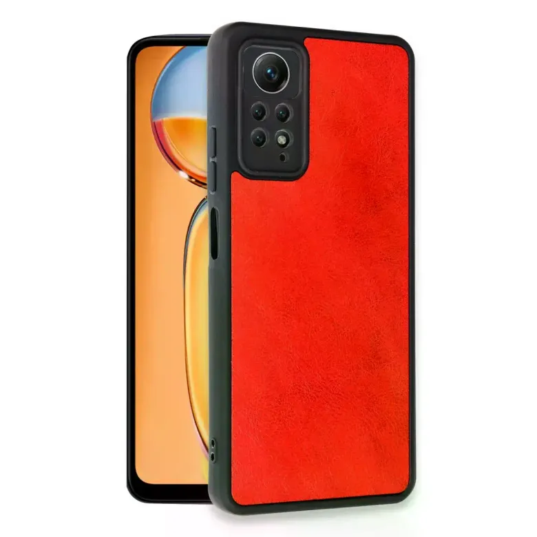 Xiaomi Redmi Note 12 Pro 4g Kılıf Aras Deri Kapak - Kırmızı