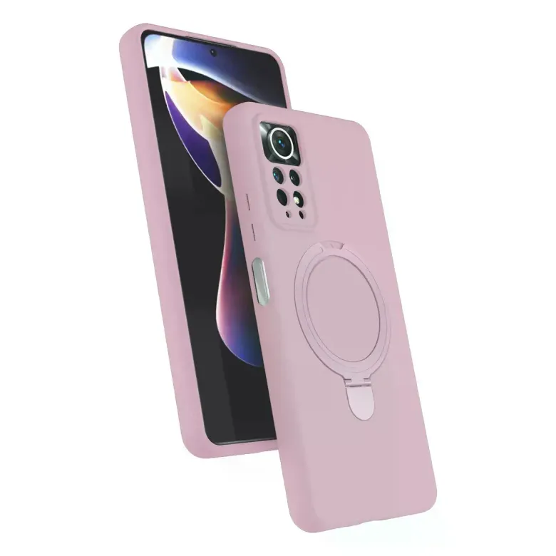 Xiaomi Redmi Note 12 Pro 4g Regal Magsafe Standlı Kapak - Açık Pembe
